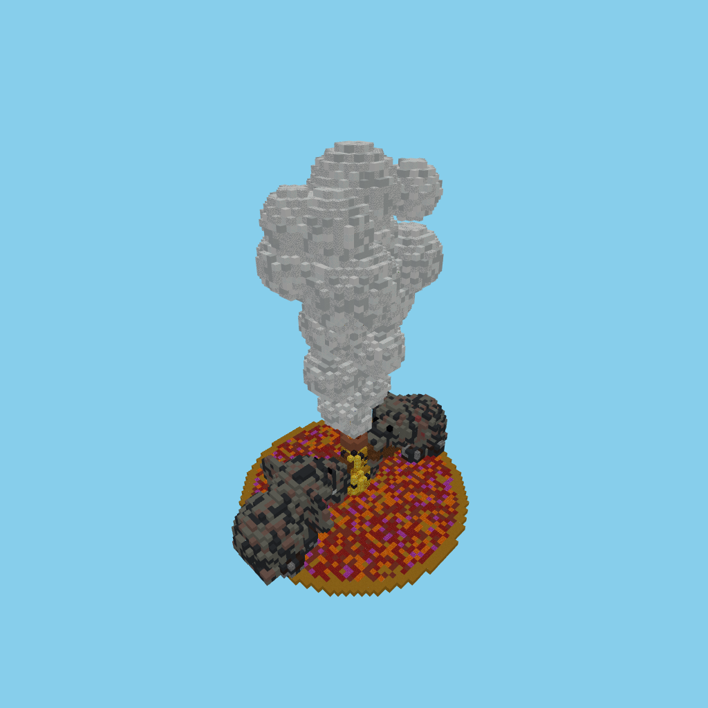 Dos elefantes fumando cachimba, isometric render