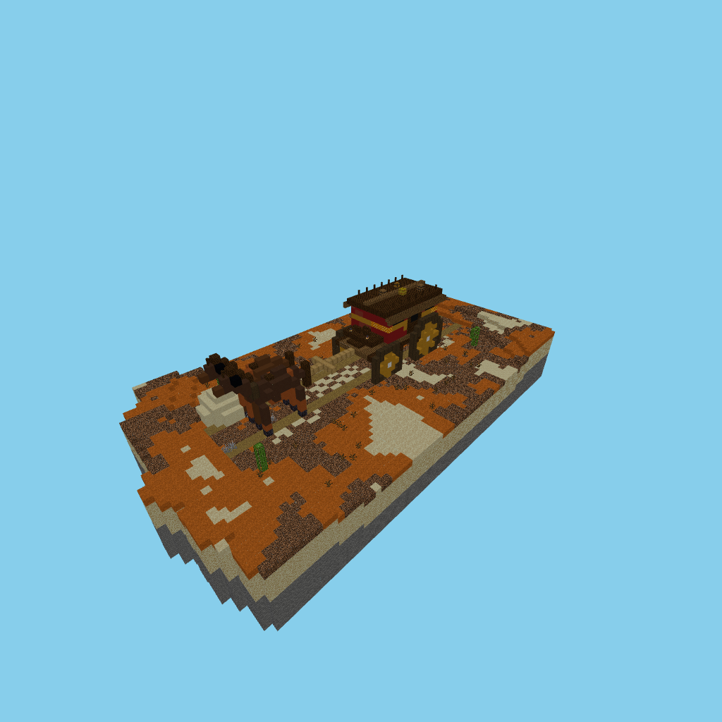 Wild West stagecoach (guided, fixed)