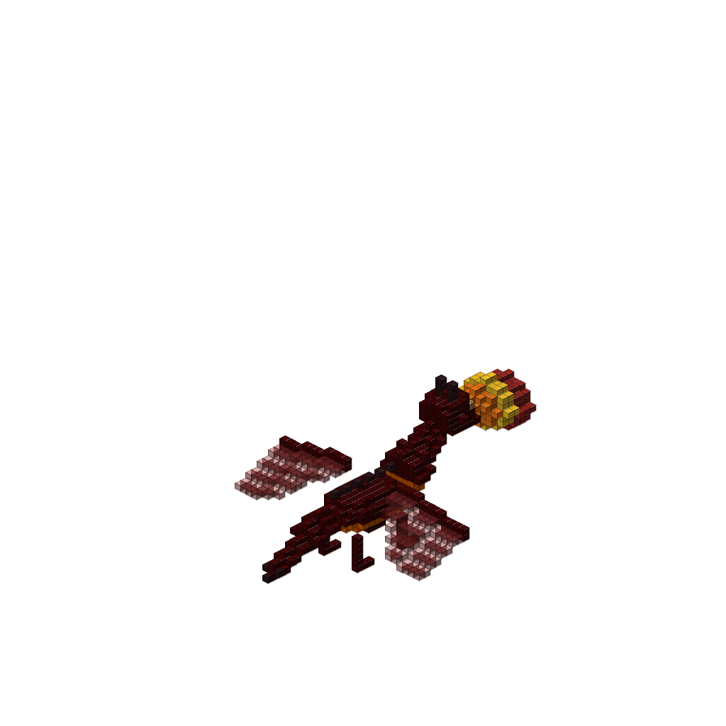 Fire-Breathing Dragon (Group A), isometric render
