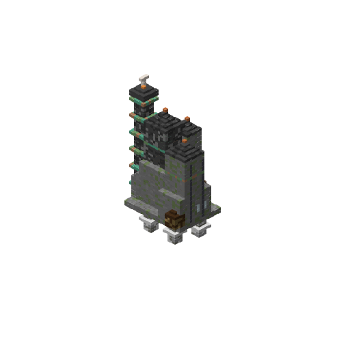 Howl's Moving Castle, isometric render
