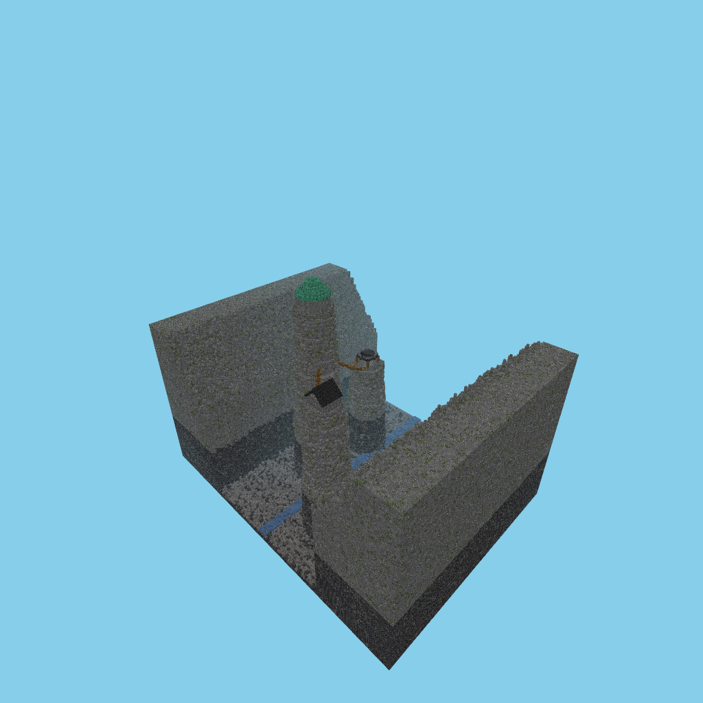 Observatorio-Monasterio del Cañón, isometric render