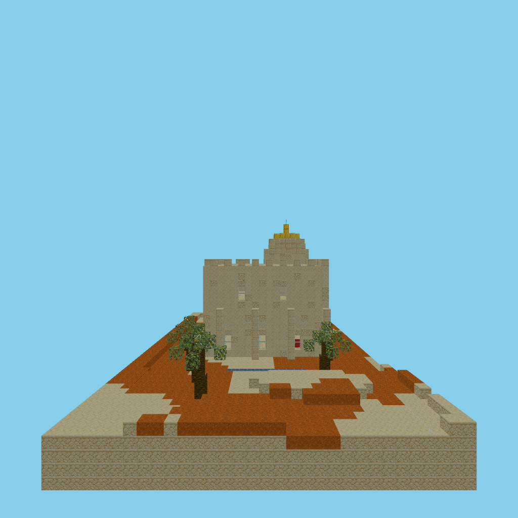 Desert oasis trading post (guided) side view