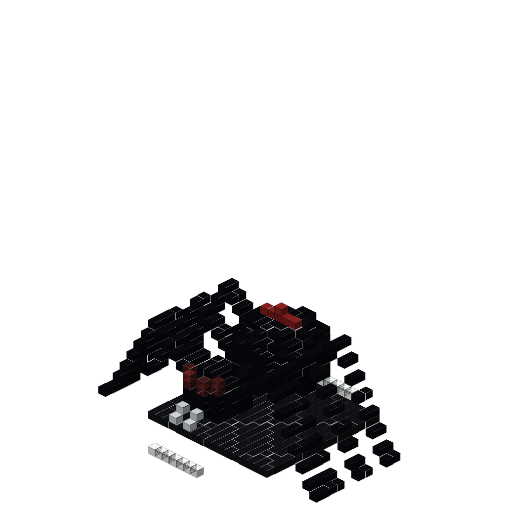 Giant Spider Statue (Group B), isometric render
