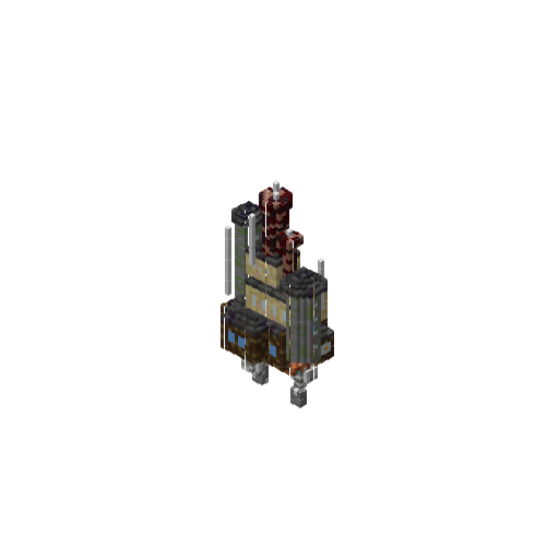 Howl's Moving Castle, isometric render