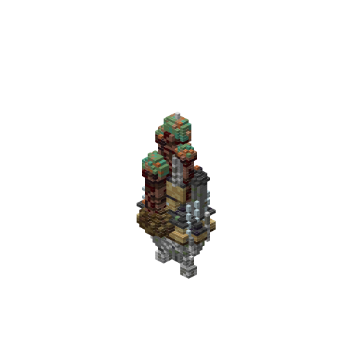 Howls Moving Castle, isometric render