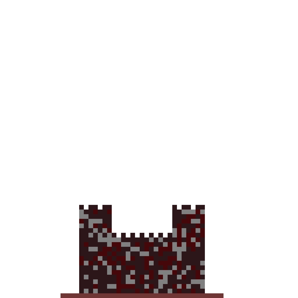Nether Fortress with Lava Moat (Group A) front view