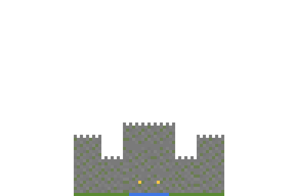 Gran castillo medieval mejorado front view