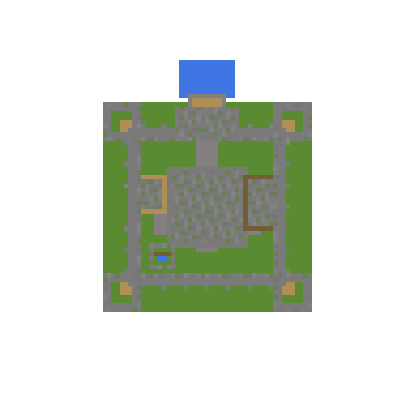 Gran castillo medieval mejorado top view