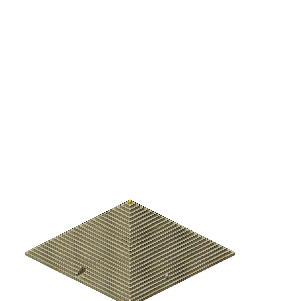 Desert Pyramid with Sphinx (Group B), isometric render