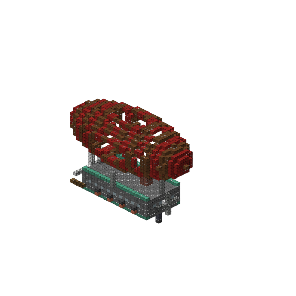 Steampunk Airship (Group B), isometric render