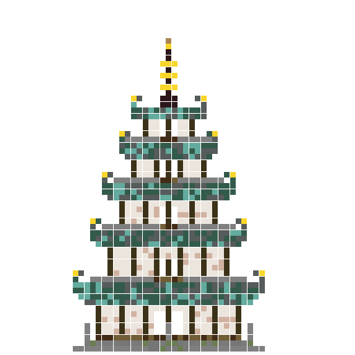 Five-Tier Pagoda side view