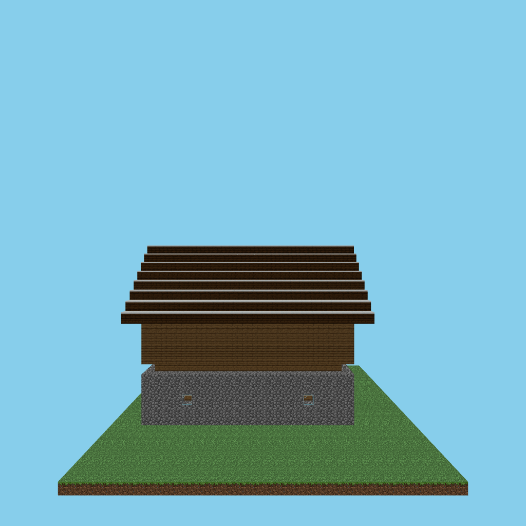 [autoeval bare] alpine chalet front view