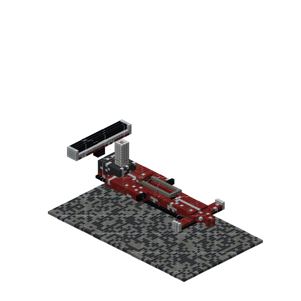 Tractor F1 Deportivo, isometric render