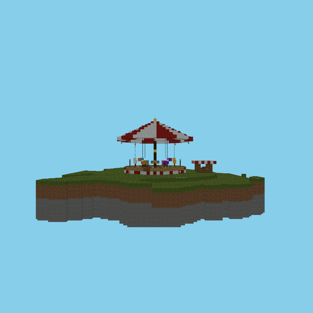 Victorian fairground carousel — guided front view