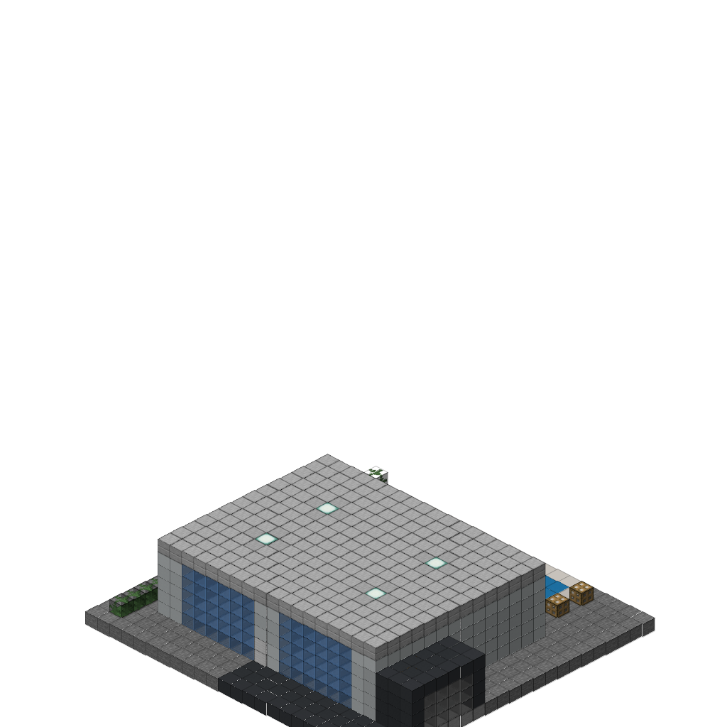 Modern Luxury House with Pool (Group B), isometric render