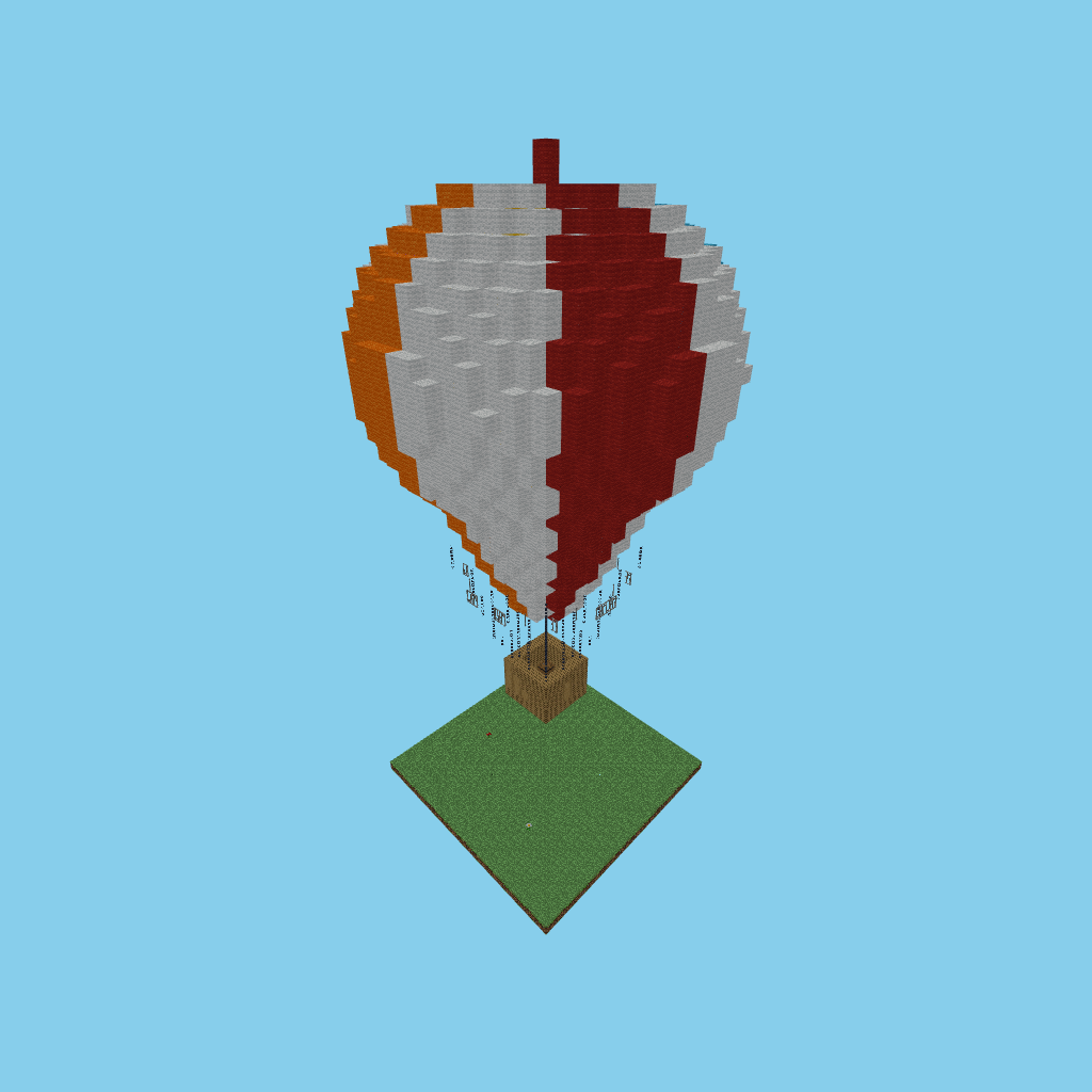 Hot Air Balloon GUIDED, isometric render