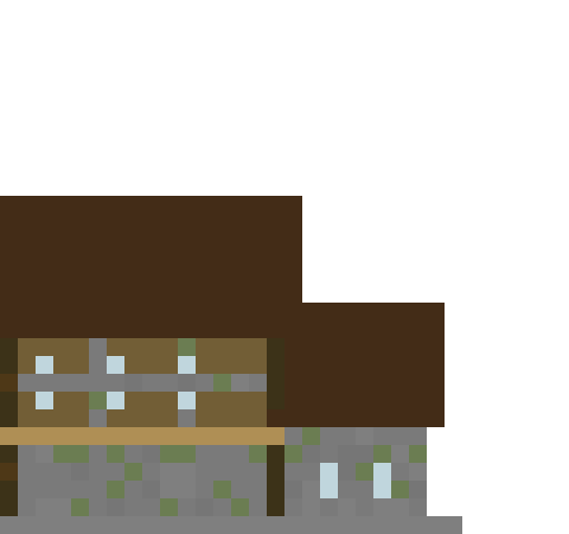 Medieval Hotel with Tavern side view