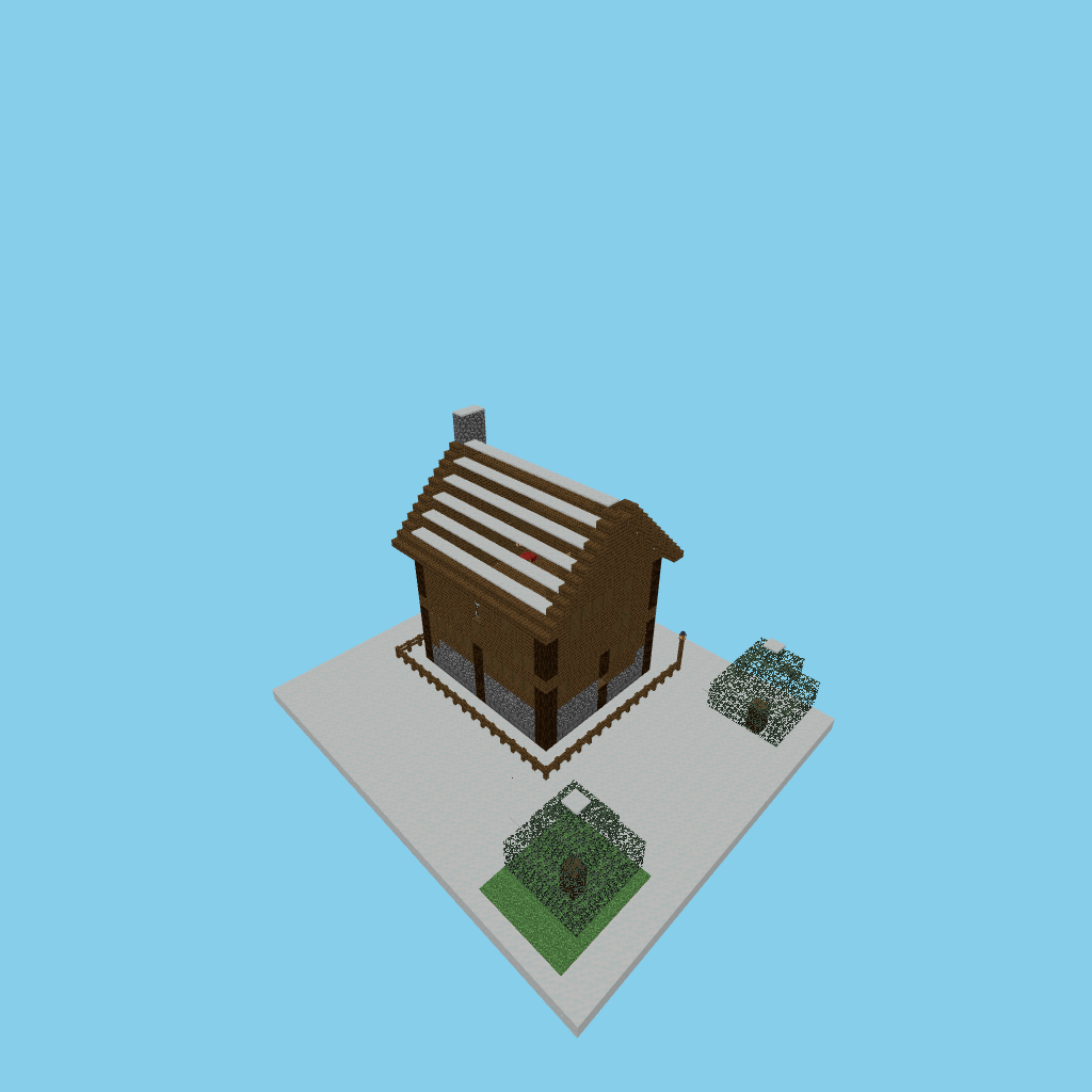 taiga_lodge_indexed, isometric render