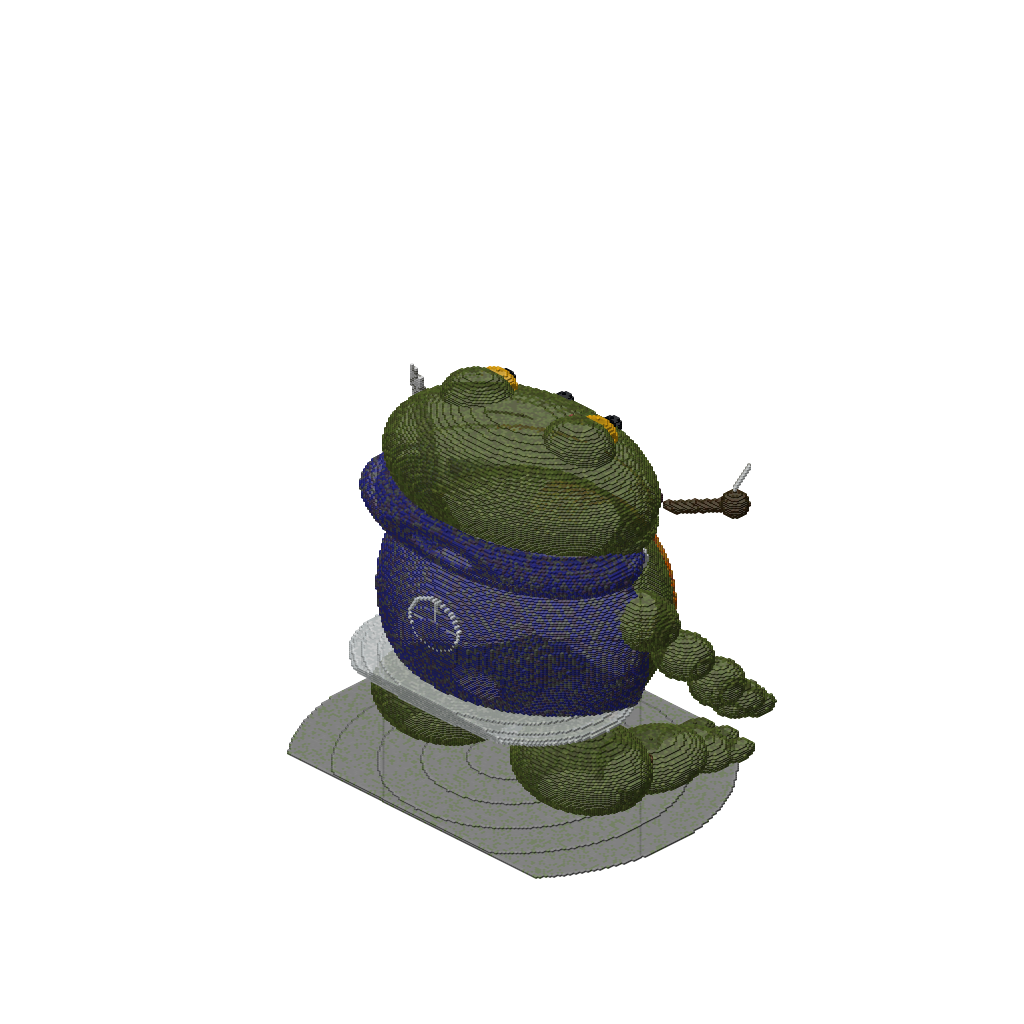 Gamabunta - Giant Toad Boss, isometric render