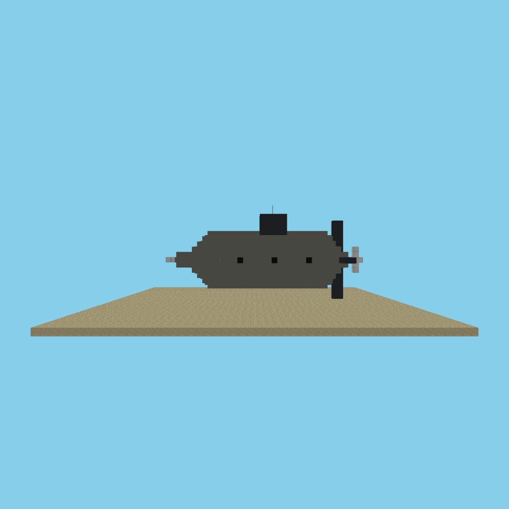 Steampunk Nautilus Submarine (bare) side view