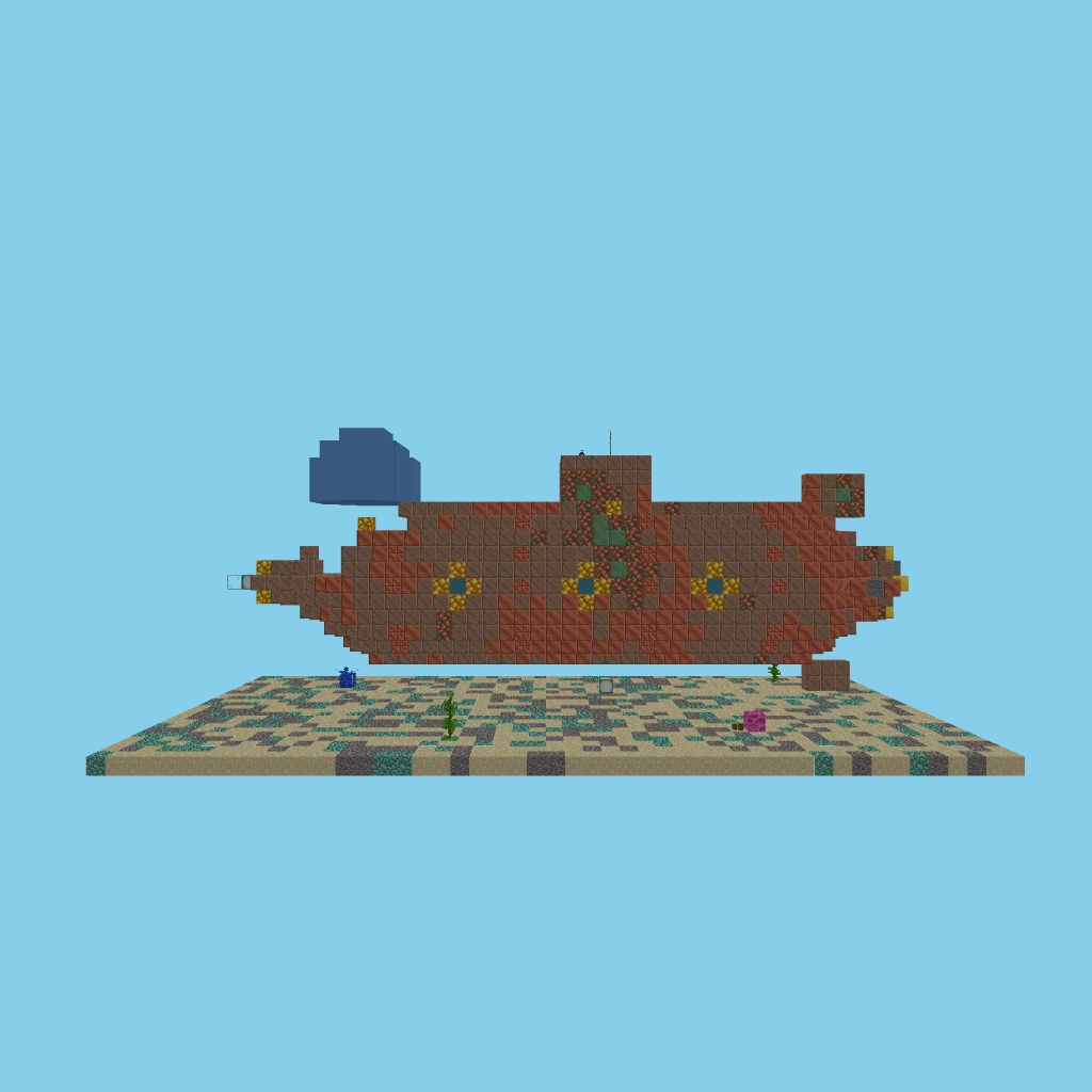 Steampunk Submarine (guided) side view