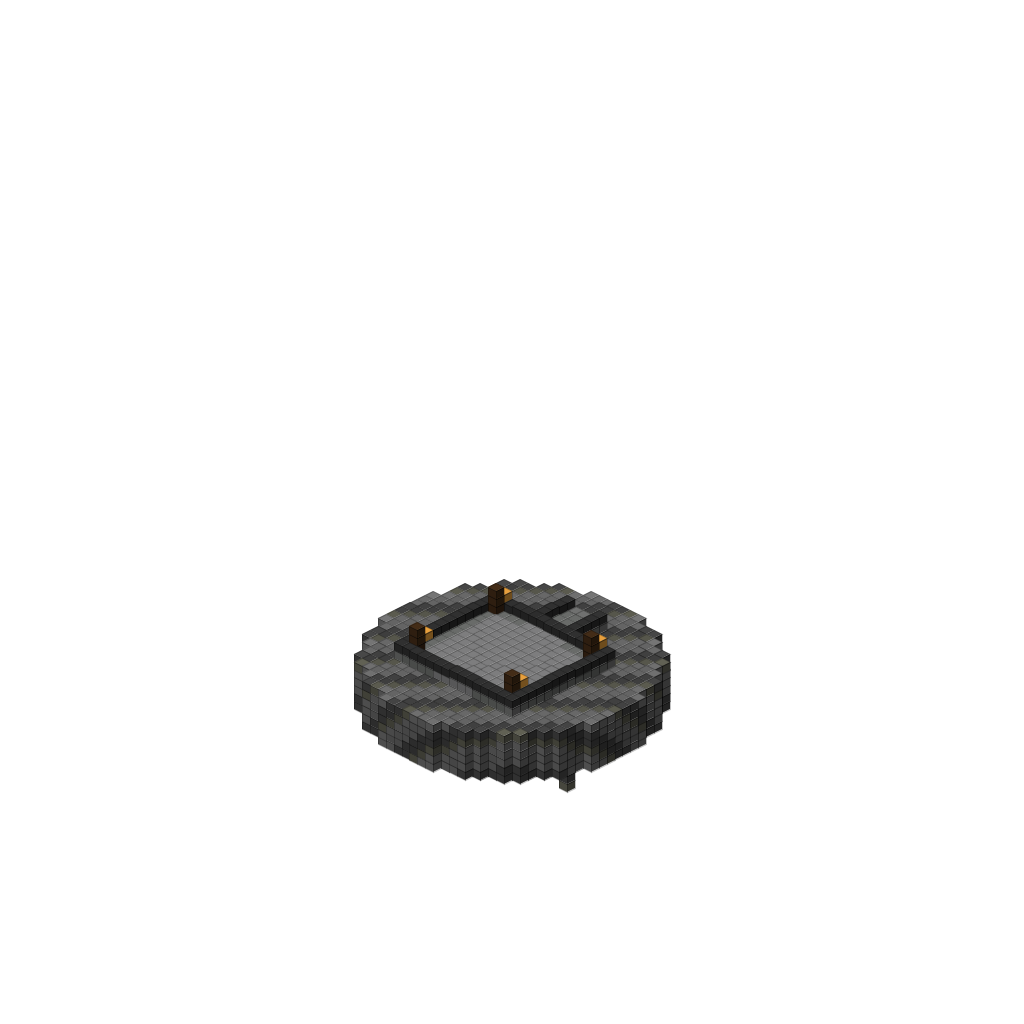 Santuario Flotante del Dragón Amatista (Phase 1), isometric render