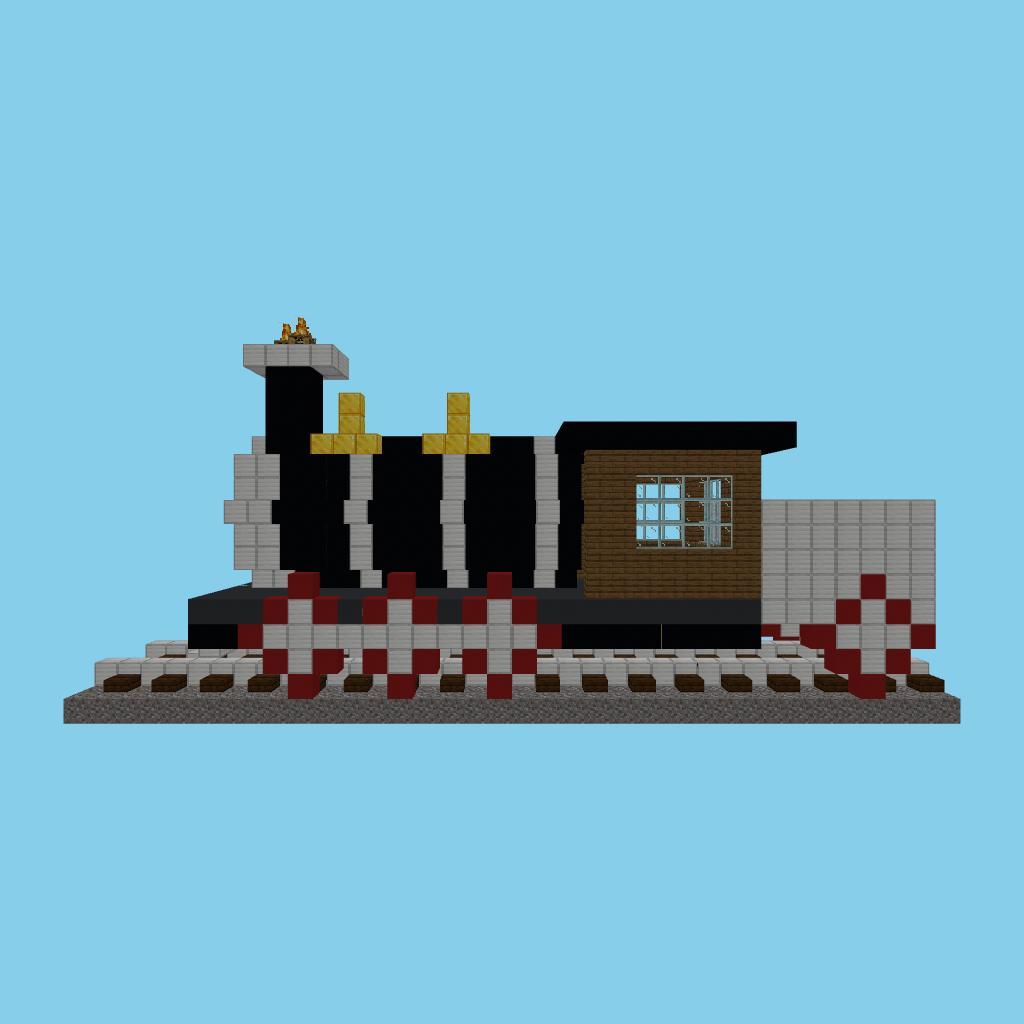 Steam Locomotive (guided) front view