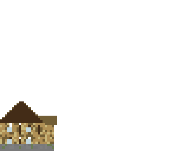 Medieval Hotel with Tavern front view