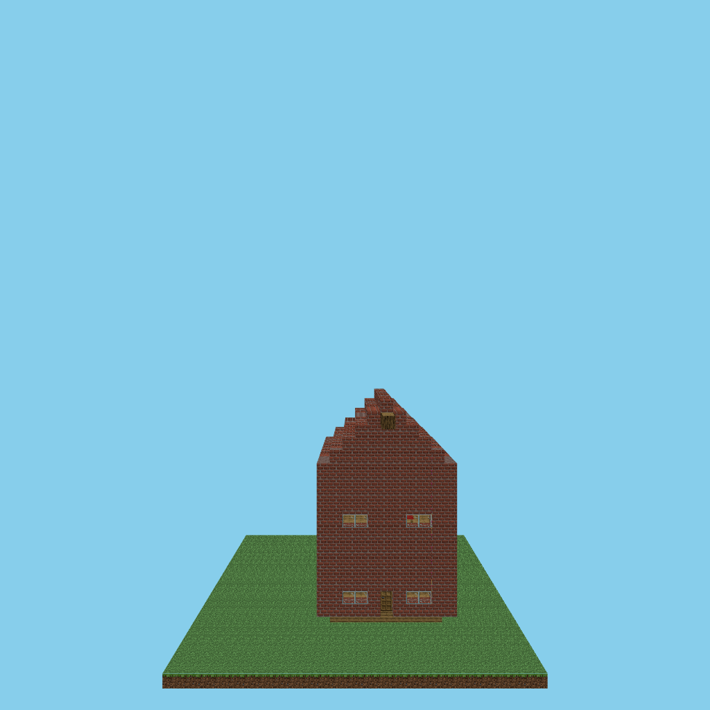 Dutch Canal House (bare) front view