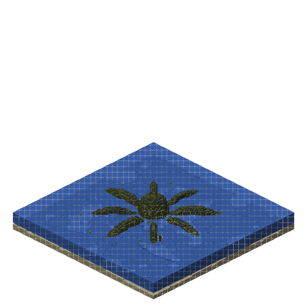 The Kraken's Graveyard, isometric render