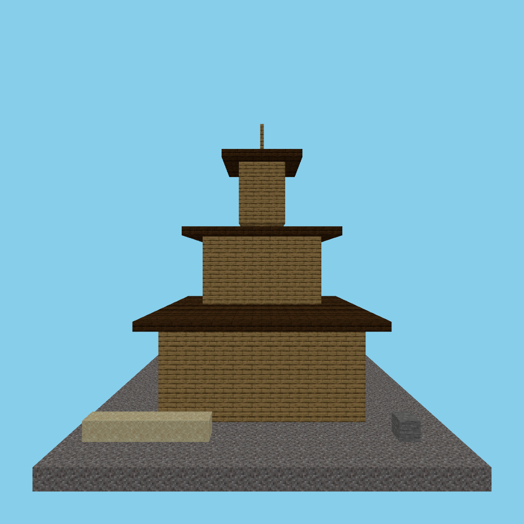 autoeval bare - japanese pagoda front view