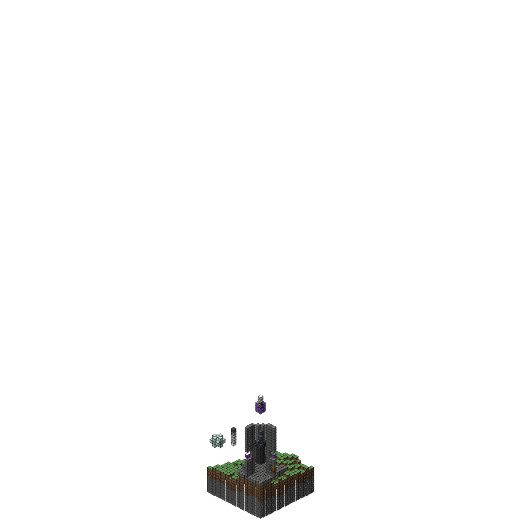 Floating Wizard Island (GPT), isometric render