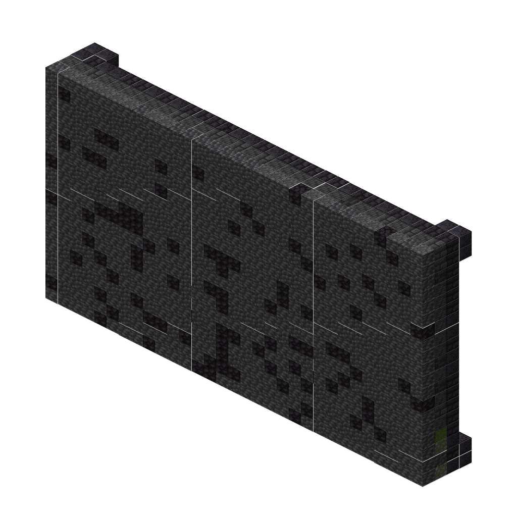 Pared Bosque Profundo v2 — alto contraste, isometric render