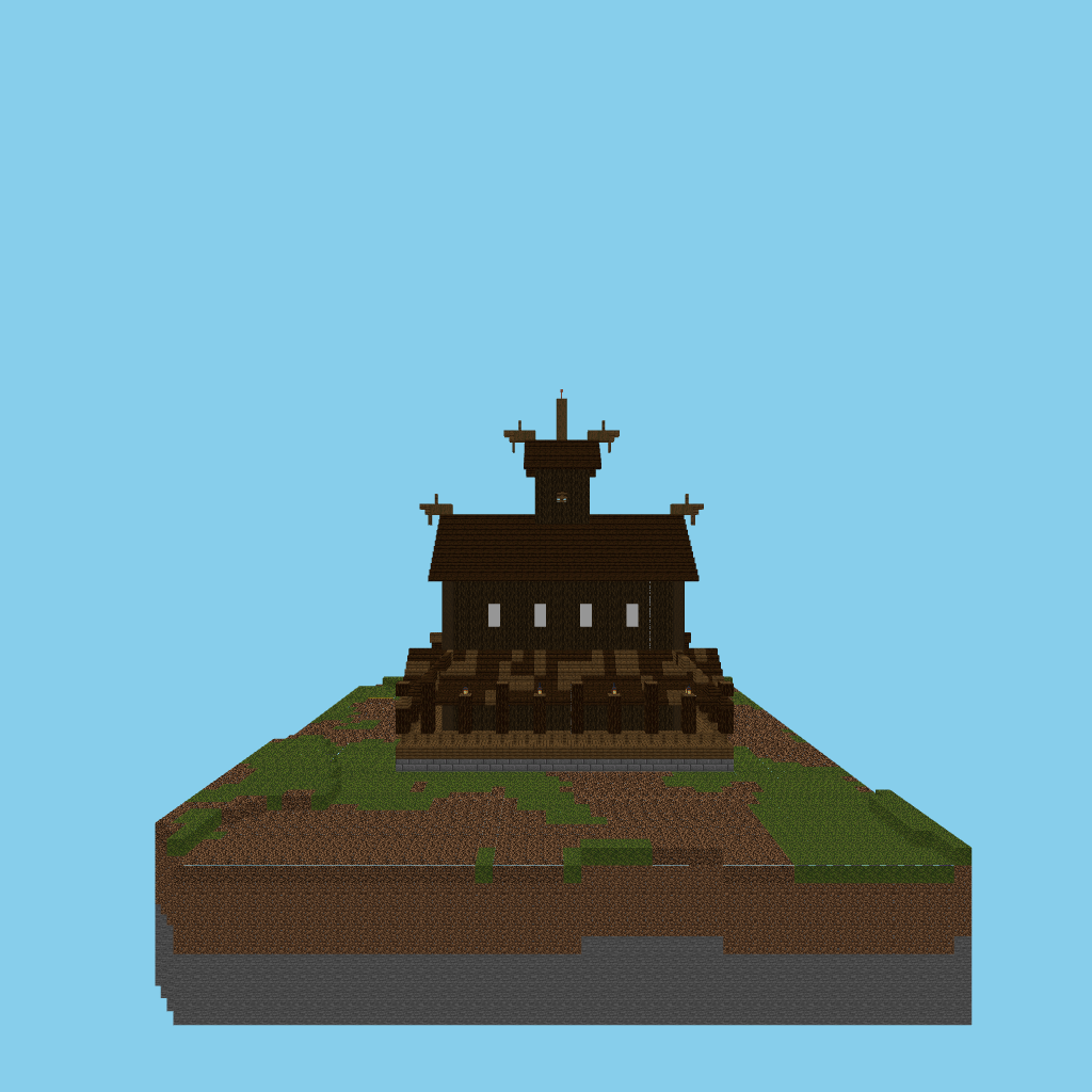 Stave church (guided) side view
