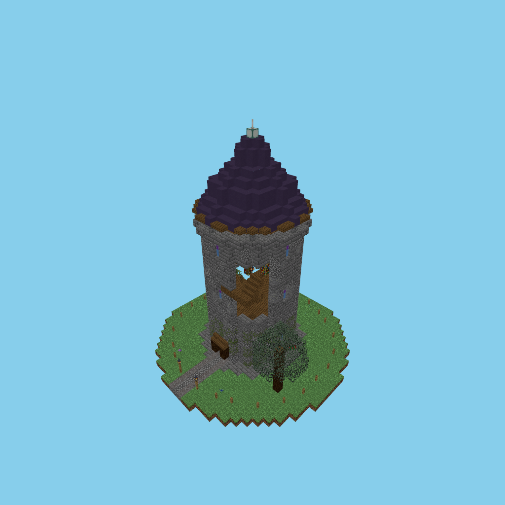 wizard-library-tower [indexed], isometric render