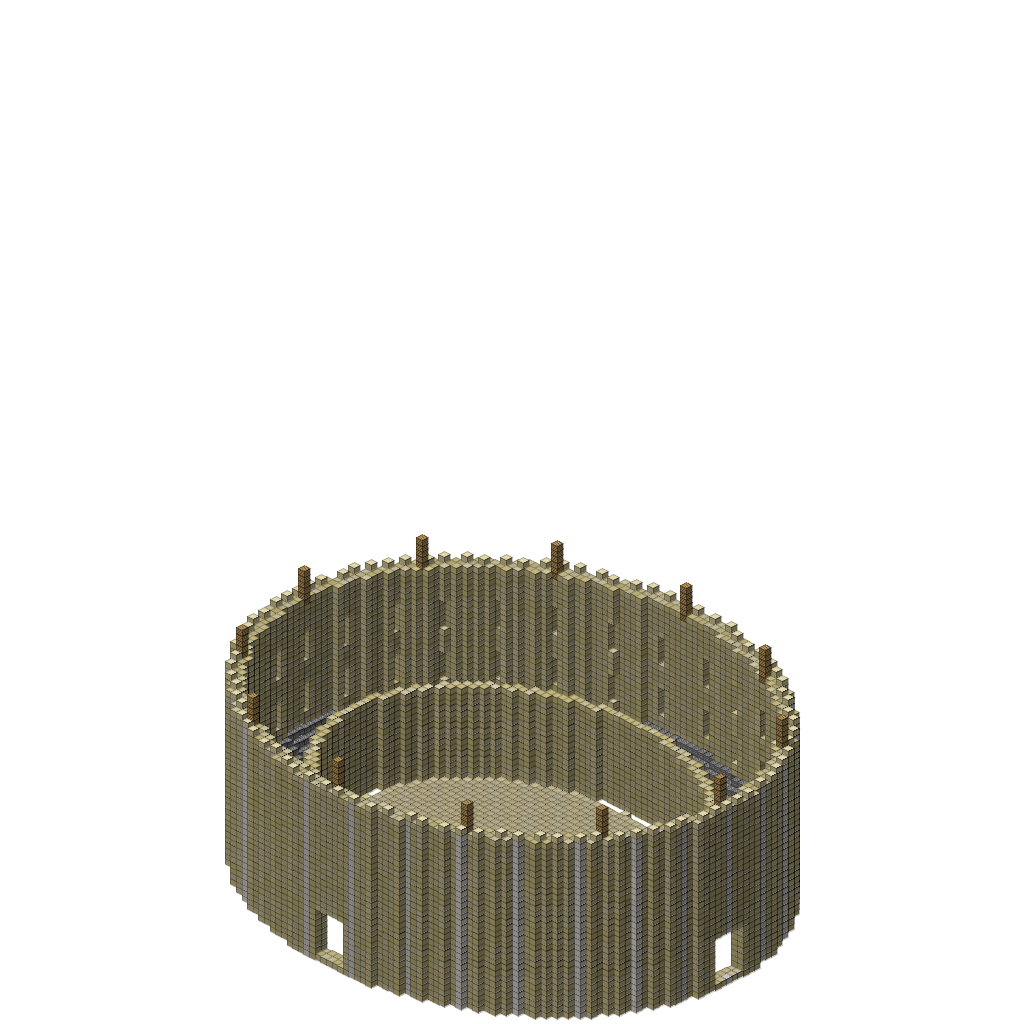 Roman Colosseum, isometric render