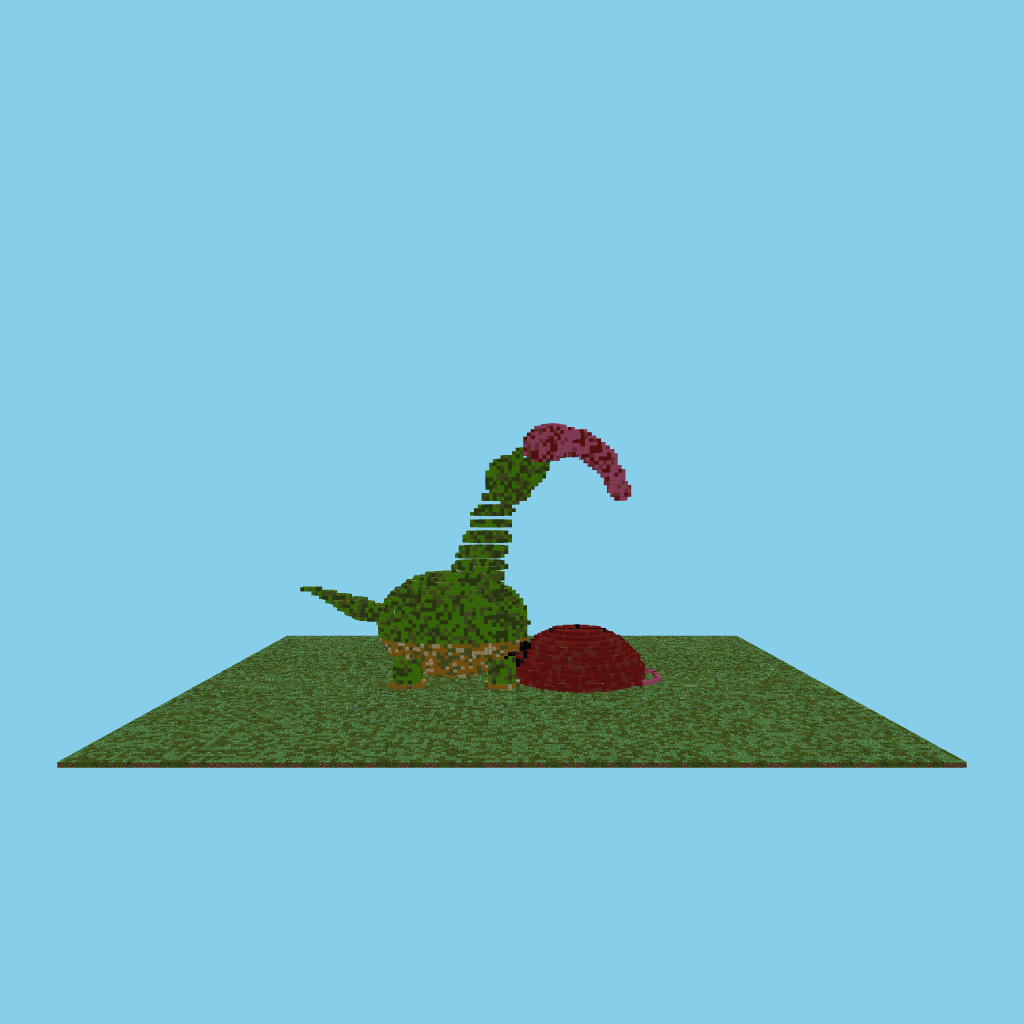 Ladybug Eating Dino Vomiting Strawberry Jam front view