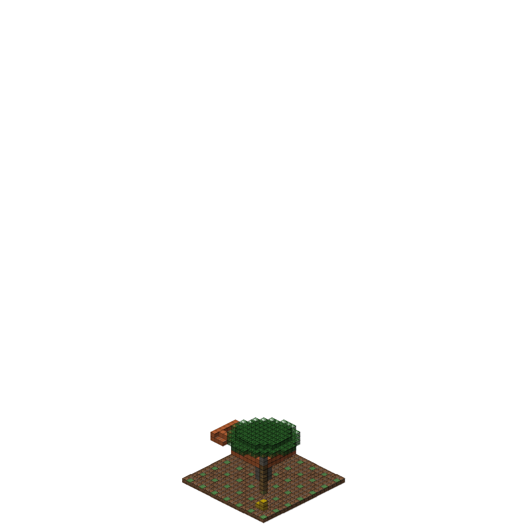 Savanna Acacia Treehouse, isometric render