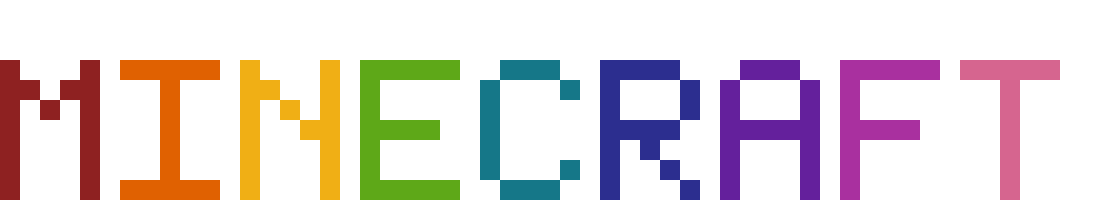 MINECRAFT Block Letters (Group A) front view