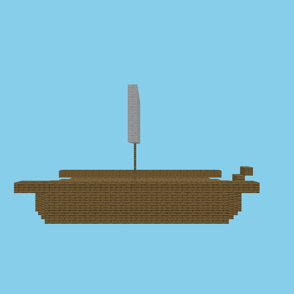 Viking longship (bare) front view