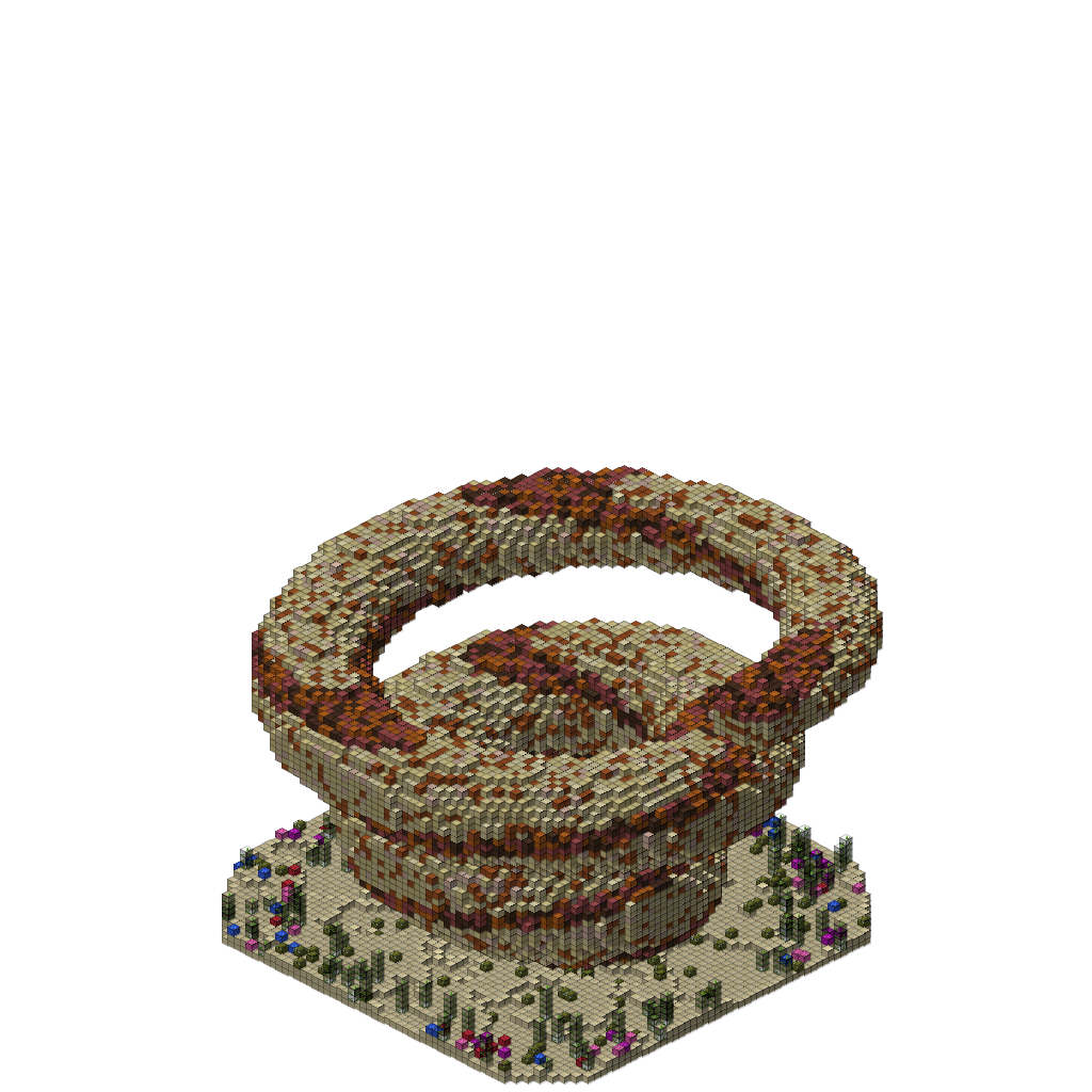 Caracola Marina con Cuevas, isometric render