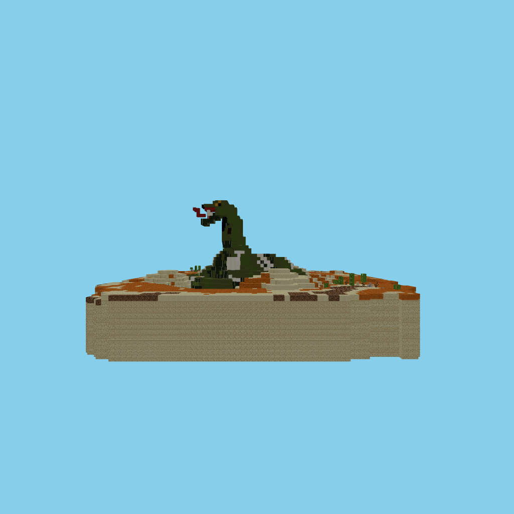 Giant King Cobra on a Desert Outcrop (guided) side view