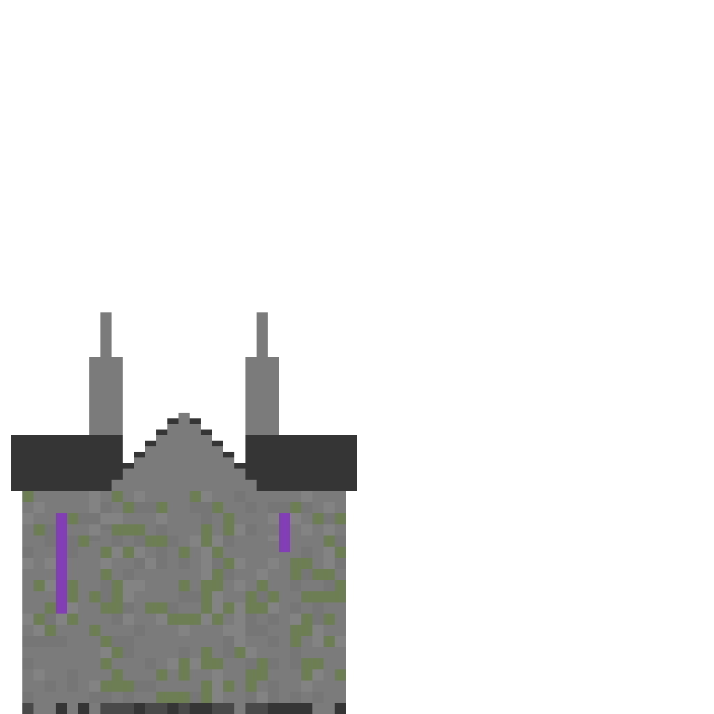 Gothic Cathedral with Flying Buttresses (Phase 1) (Group A) front view