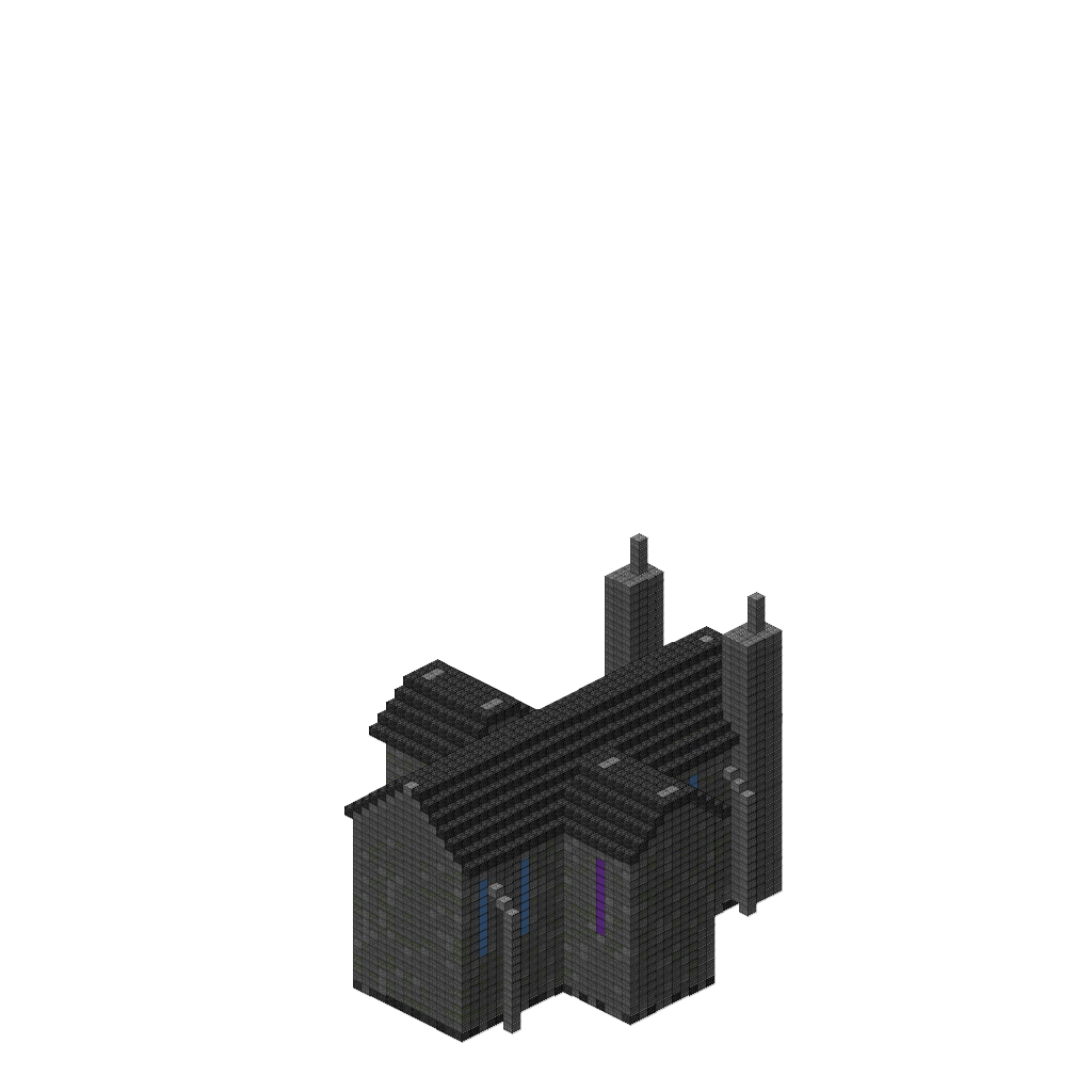 Gothic Cathedral with Flying Buttresses (Phase 1) (Group A), isometric render