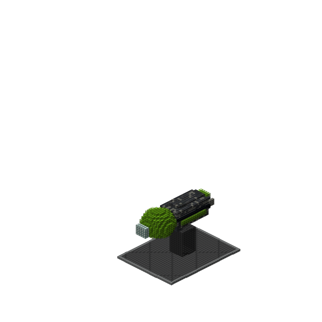 Ray Gun Zombies (disparando), isometric render