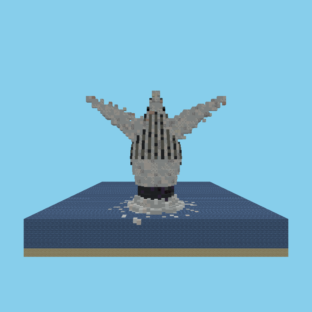 Humpback whale breaching (guided) front view