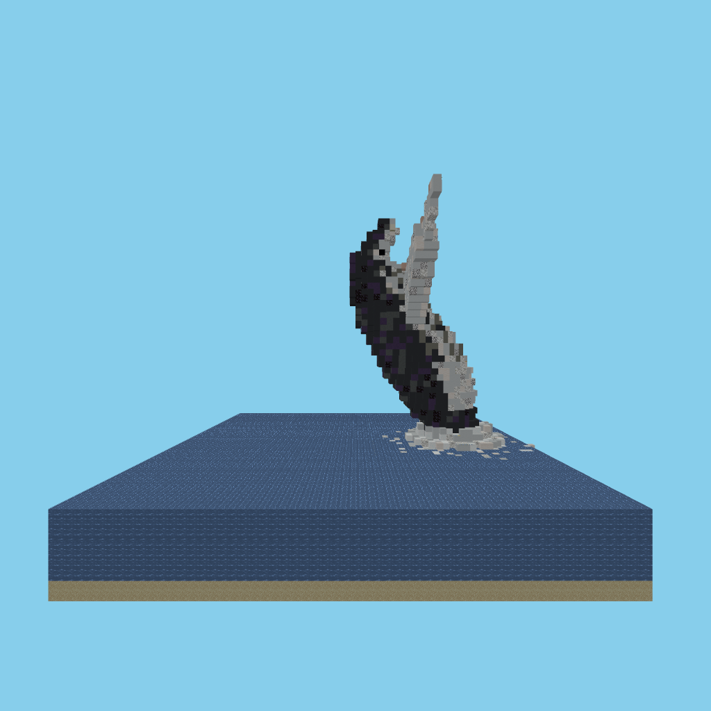 Humpback whale breaching (guided) side view