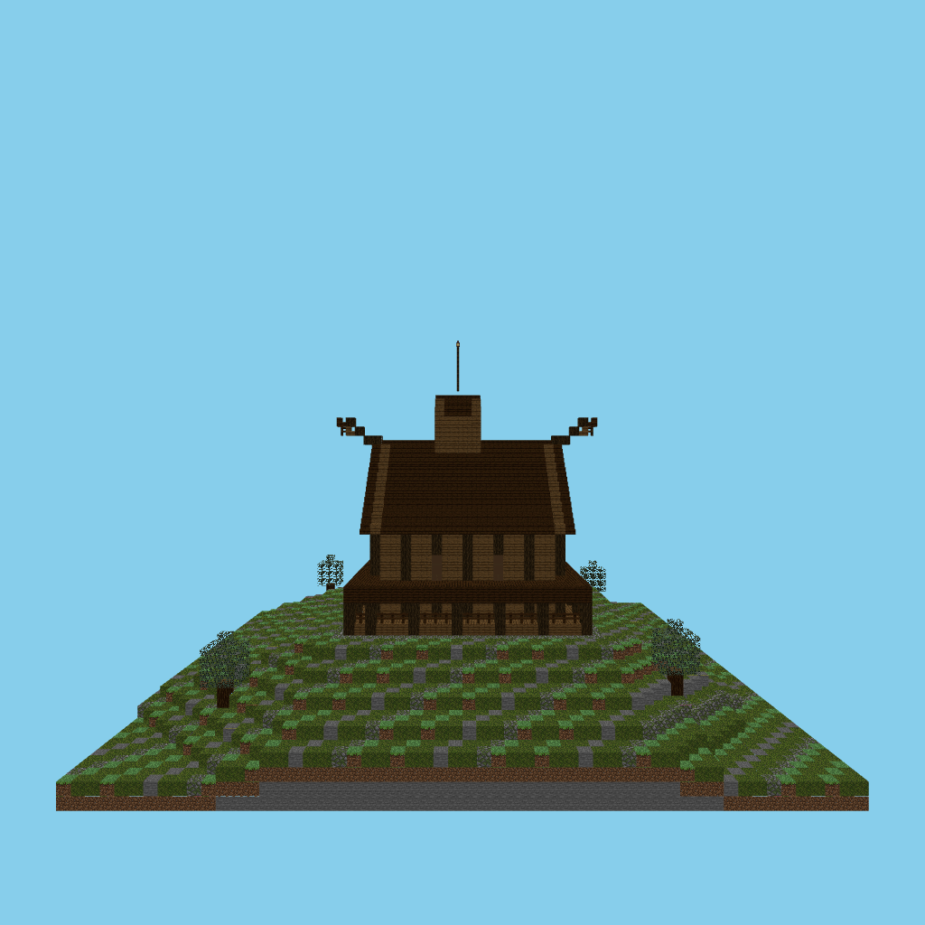 Stave church (bare) side view