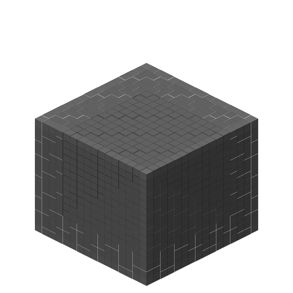 Test hollowOut, isometric render