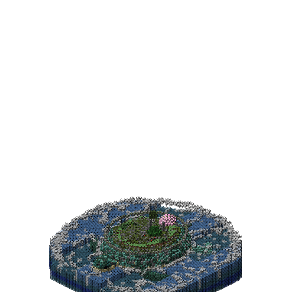 The World Turtle, isometric render